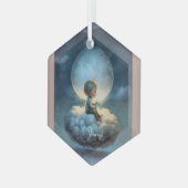 Creëer Je eigen Schattigee droomjongen Glas Ornament (Voorkant links)