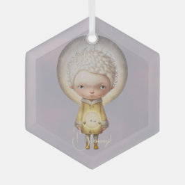 Creëer Je eigen Schattigee Moon Boy Glas Ornament