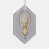 Creëer Je eigen Schattigee Moon Boy Glas Ornament (Voorkant Rechts)