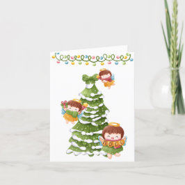 Creëer Je eigen Schattigee Noel Angels kerst Feestdagen Kaart