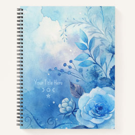 Creëer Je Eigen Shabby Chic Blauwe Rozen Bloemen Notitieboek