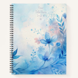 Creëer Je Eigen Shabby Chic Roze Blauwe Wilde Bloe Notitieboek