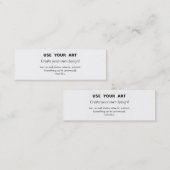 Creëer je eigen skinny mini visitekaartje met kuns (Voorkant / Achterkant)
