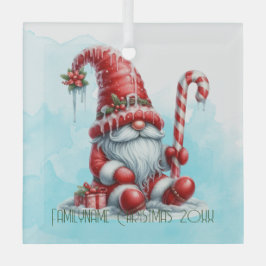 Creëer Je eigen slaperige pepermunt kerstgnoom Glas Ornament