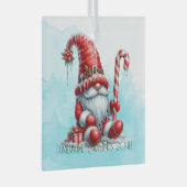 Creëer Je eigen slaperige pepermunt kerstgnoom Glas Ornament (Voorkant Rechts)