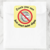 Creëer je eigen smartmetersticker vierkante sticker (Tas)
