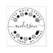 Creëer Je eigen Smile Icon Rond Retouradres Zelfinktende Stempel (Design)