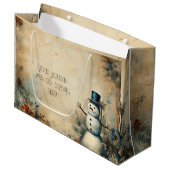 Creëer je eigen  sneeuwman groot cadeauzakje (Voorkant Gekanteld)