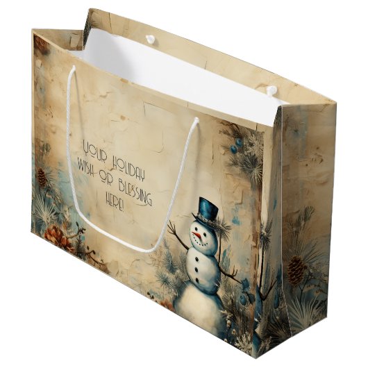 Creëer je eigen sneeuwman groot cadeauzakje (Voorkant Gekanteld)