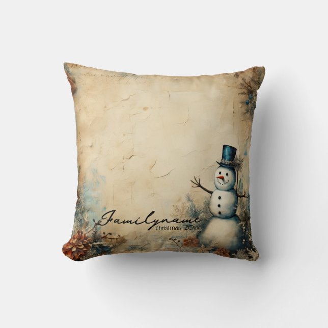 Creëer je eigen  sneeuwman kussen (Voorkant)