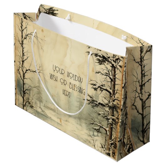 Creëer je eigen  sneeuwscene groot cadeauzakje (Achterkant Gekanteld)