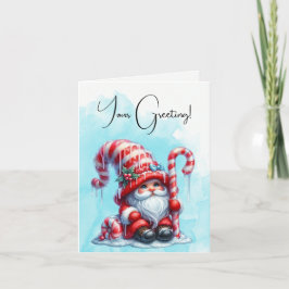 Creëer Je eigen snoepriet kerstgnoom Feestdagen Kaart