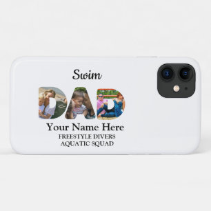 Creëer je eigen sport Papa foto collage Swim Pap Case-Mate iPhone Case