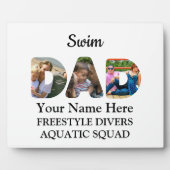Creëer je eigen sport Papa foto collage Swim Pap Fotoplaat (Voorkant)