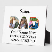 Creëer je eigen sport Papa foto collage Swim Pap Fotoplaat (Zijkant)