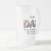 Creëer je eigen sport Papa foto collage Swim Pap Matglas Bierpul (Voorkant rechts)