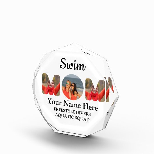 Creëer je eigen sportmam foto collage zwemt moeder (Rechts)