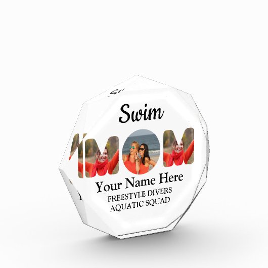 Creëer je eigen sportmam foto collage zwemt moeder (Links)