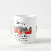 Creëer je eigen sportmam foto collage zwemt moeder koffiemok (Voorkant links)