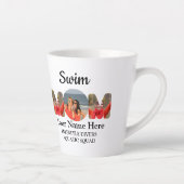 Creëer je eigen sportmam foto collage zwemt moeder latte mok (Rechts)