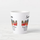 Creëer je eigen sportmam foto collage zwemt moeder latte mok (Voorkant)