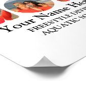 Creëer je eigen sportmam foto collage zwemt moeder poster (Hoek)