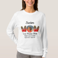 Creëer je eigen sportmam foto collage zwemt moeder