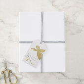 Creëer je eigen sprankelende gouden engel cadeaulabel (Met Touw)