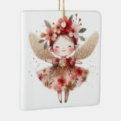 Creëer je eigen sprankelende Rozen engel Keramisch Ornament (Rechts)