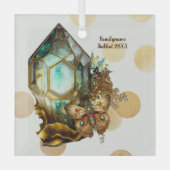 Creëer je eigen Steampunk Butterfly Crystal Glas Ornament (Voorkant)