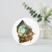 Creëer je eigen Steampunk Butterfly Crystal Kaart (Staand voorkant)