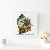 Creëer je eigen Steampunk Butterfly Crystal Vierkante Klok (Huis)