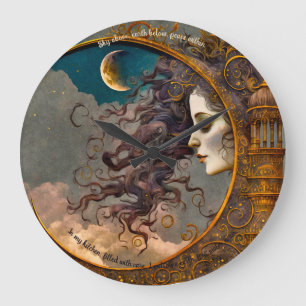 Creëer Je eigen Steampunk Lady of the Moon Grote Klok