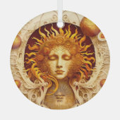 Creëer Je eigen Steampunk Sun Goddess Glas Ornament (Voorkant)