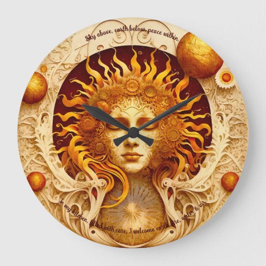 Creëer Je eigen Steampunk Sun Goddess Grote Klok (Voorkant)