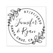 Creëer je eigen stemronde bruiloft, bespaar de dat  zelfinktende stempel (Design)