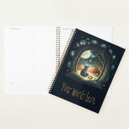 Creëer Je eigen sterrenbeeld Mystieke Zwarte Kat Planner