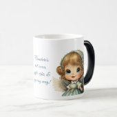 Creëer je eigen sterrenblonde kerstengel magische mok (Voorkant rechts)