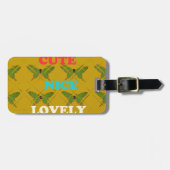 Creëer je eigen stomme  vlinder bagagelabel (Voorkant horizontaal)