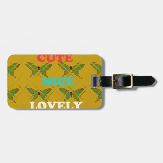 Creëer je eigen stomme  vlinder bagagelabel (Voorkant horizontaal)