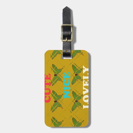 Creëer je eigen stomme vlinder bagagelabel (Voorkant verticaal)