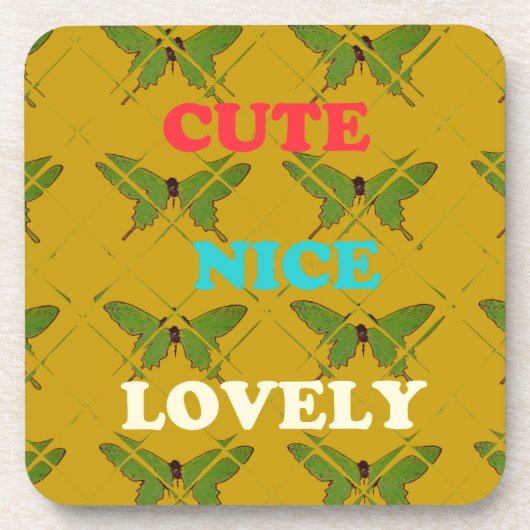 Creëer je eigen stomme  vlinder bier onderzetter (Voorkant)