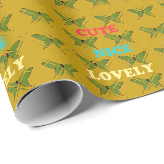 Creëer je eigen stomme  vlinder cadeaupapier (Rol Hoek)