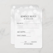 Creëer je eigen subtiele bokeh achtergrond RSVP kaartje (Voorkant / Achterkant)