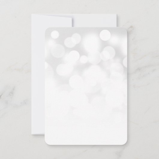 Creëer je eigen subtiele bokeh achtergrond RSVP kaartje (Achterkant)