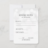 Creëer je eigen subtiele bokeh achtergrond RSVP kaartje (Voorkant)