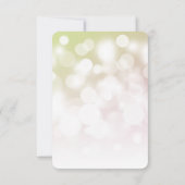 Creëer je eigen subtiele bokeh achtergrond RSVP kaartje (Achterkant)