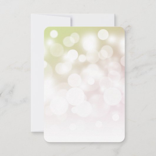 Creëer je eigen subtiele bokeh achtergrond RSVP kaartje (Achterkant)