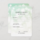 Creëer je eigen subtiele bokeh achtergrond RSVP kaartje (Voorkant / Achterkant)