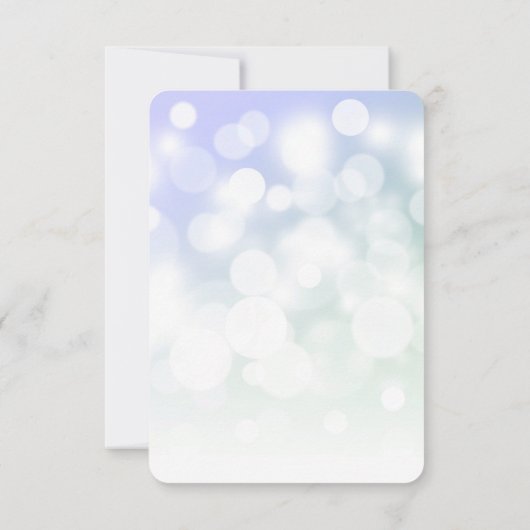 Creëer je eigen subtiele bokeh achtergrond RSVP kaartje (Achterkant)